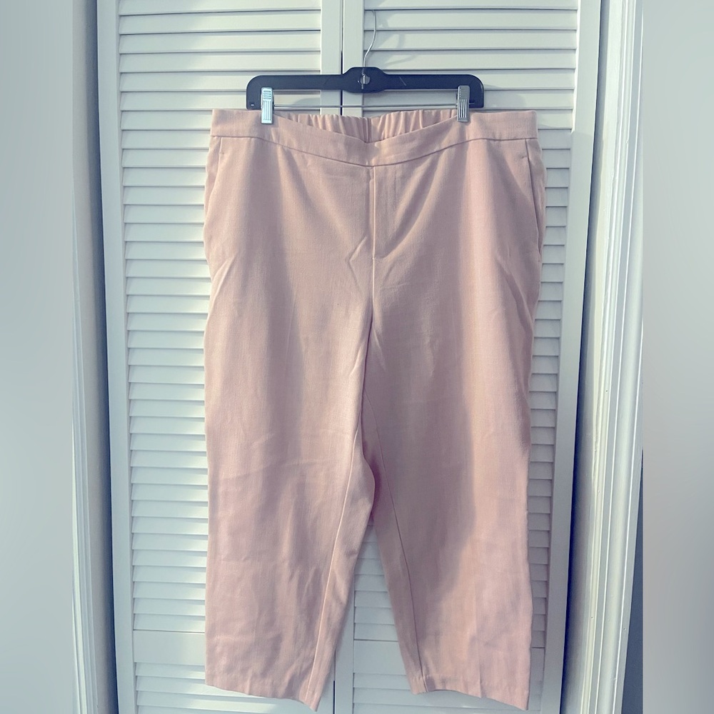 Pink canvas slacks